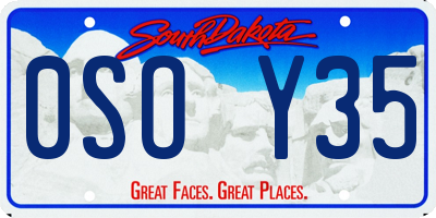SD license plate 0SOY35