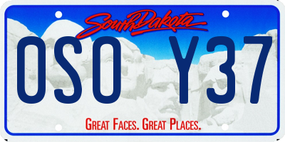 SD license plate 0SOY37