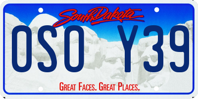 SD license plate 0SOY39