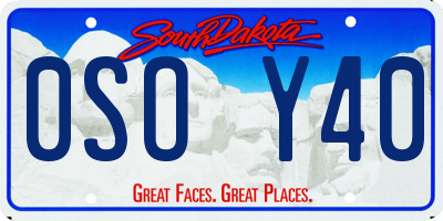 SD license plate 0SOY40