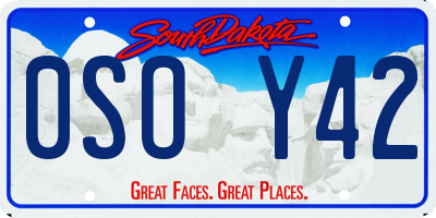 SD license plate 0SOY42