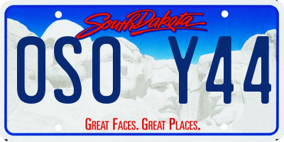 SD license plate 0SOY44