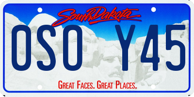 SD license plate 0SOY45