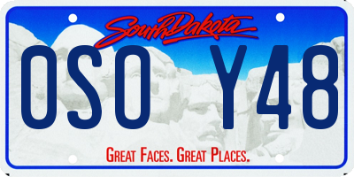 SD license plate 0SOY48