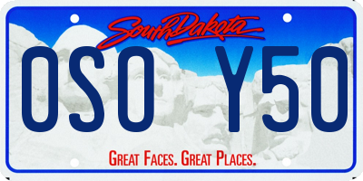 SD license plate 0SOY50