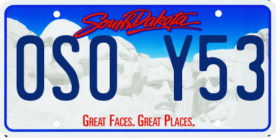 SD license plate 0SOY53