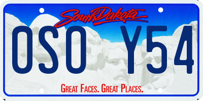 SD license plate 0SOY54