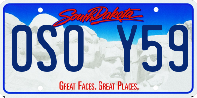 SD license plate 0SOY59