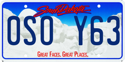 SD license plate 0SOY63
