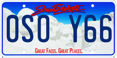 SD license plate 0SOY66
