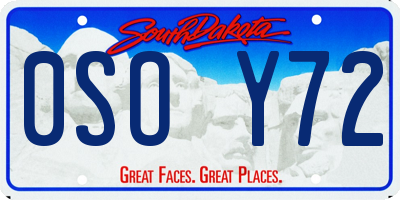 SD license plate 0SOY72