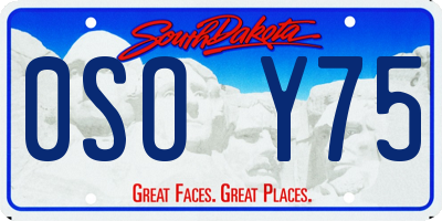 SD license plate 0SOY75
