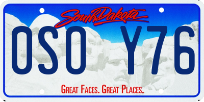 SD license plate 0SOY76