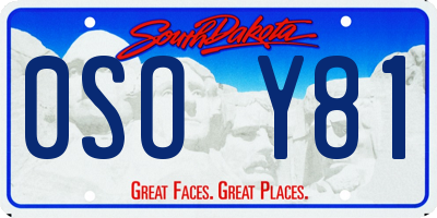 SD license plate 0SOY81
