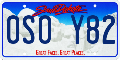 SD license plate 0SOY82