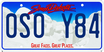 SD license plate 0SOY84