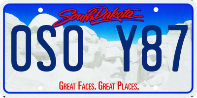 SD license plate 0SOY87