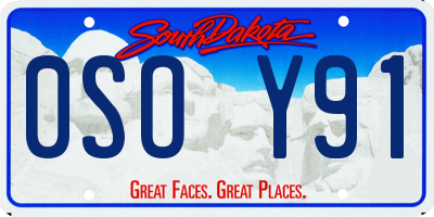 SD license plate 0SOY91