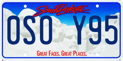 SD license plate 0SOY95