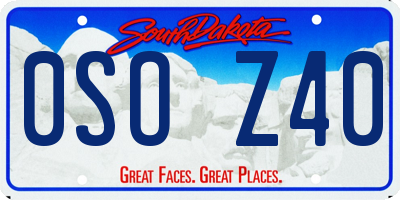 SD license plate 0SOZ40