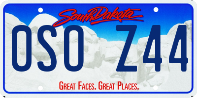 SD license plate 0SOZ44