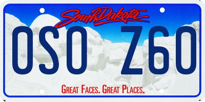 SD license plate 0SOZ60