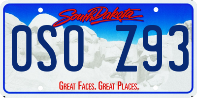 SD license plate 0SOZ93