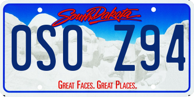 SD license plate 0SOZ94
