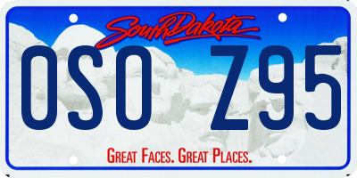 SD license plate 0SOZ95
