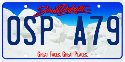 SD license plate 0SPA79