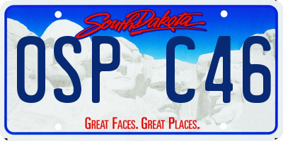SD license plate 0SPC46