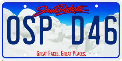 SD license plate 0SPD46
