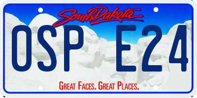 SD license plate 0SPE24
