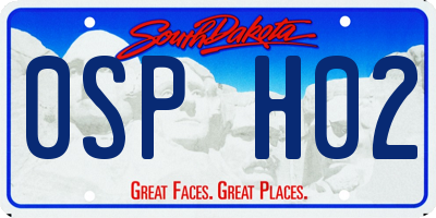 SD license plate 0SPH02