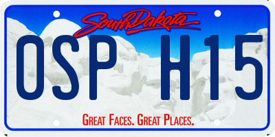 SD license plate 0SPH15