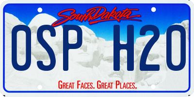 SD license plate 0SPH20