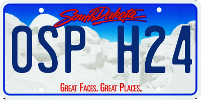 SD license plate 0SPH24