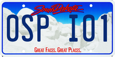 SD license plate 0SPI01