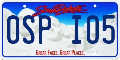 SD license plate 0SPI05
