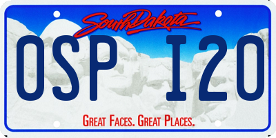 SD license plate 0SPI20