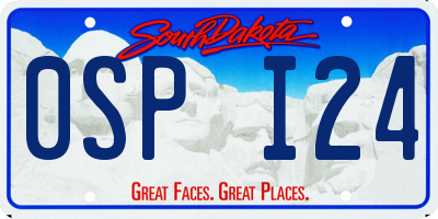 SD license plate 0SPI24