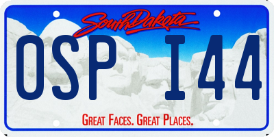 SD license plate 0SPI44