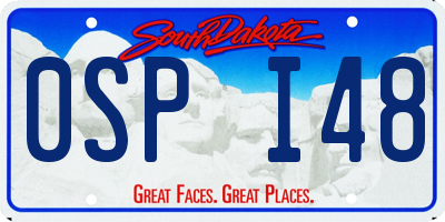 SD license plate 0SPI48