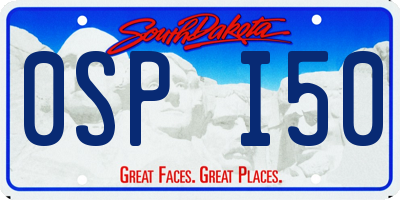 SD license plate 0SPI50