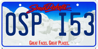 SD license plate 0SPI53