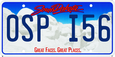 SD license plate 0SPI56