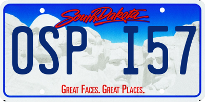 SD license plate 0SPI57
