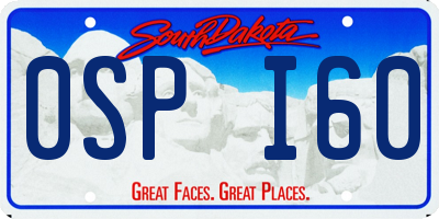 SD license plate 0SPI60