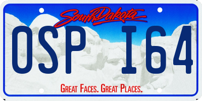 SD license plate 0SPI64