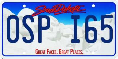 SD license plate 0SPI65